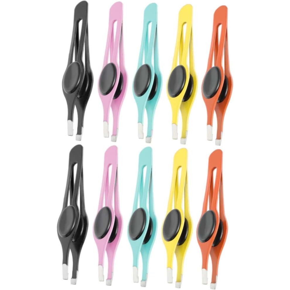 Hkhbjs 10Pcs Eyebrow Tweezers For Precise Shaping Eyebrow Hair Scissors For Neat Trimming