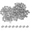 100pcs Silver Round Double Cap Rivets, Copper Material 5x5mm, Metal Snap Rivet Buttons Kit 1