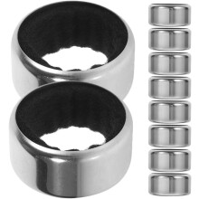 Tropfschutzmanschetten für Weinflaschen in Silber, auslaufsicher, 10 Stück, Edelstahl