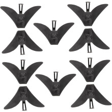 Lot de 10 pinces à cravate pour homme, en métal noir, décoratives.