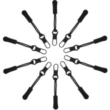 Kit de 10 tiradores de cremallera desmontables de repuesto con cordón para reparación de equipaje, mochilas, chaquetas y abrigos.