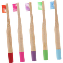 10 Stück tragbare Zahnbürsten aus Holz für Jungen und Mädchen, verschleißfest