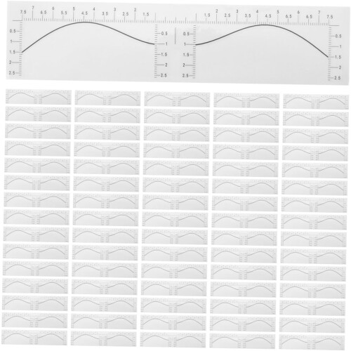 100pcs Tattoo Eyebrow Ruler Eyebrow Stencil Ruler Brow Measuring Tool