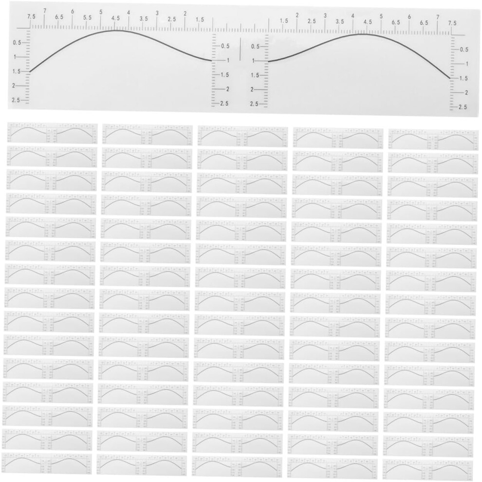 Hkhbjs 100Pcs Tattoo Eyebrow Ruler Eyebrow Stencil Ruler Brow Measuring Tool