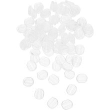 100 stk. klips-på-øredobber, sklisikre myke plast-øreklipsdeler,