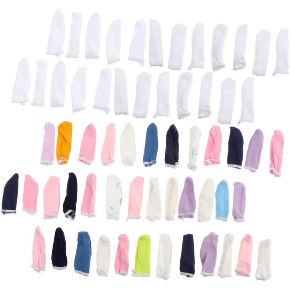 Hkhbjs Cotton Finger Protector Sleeves 100Pcs (50 White 50 Mixed Colors) Breathable