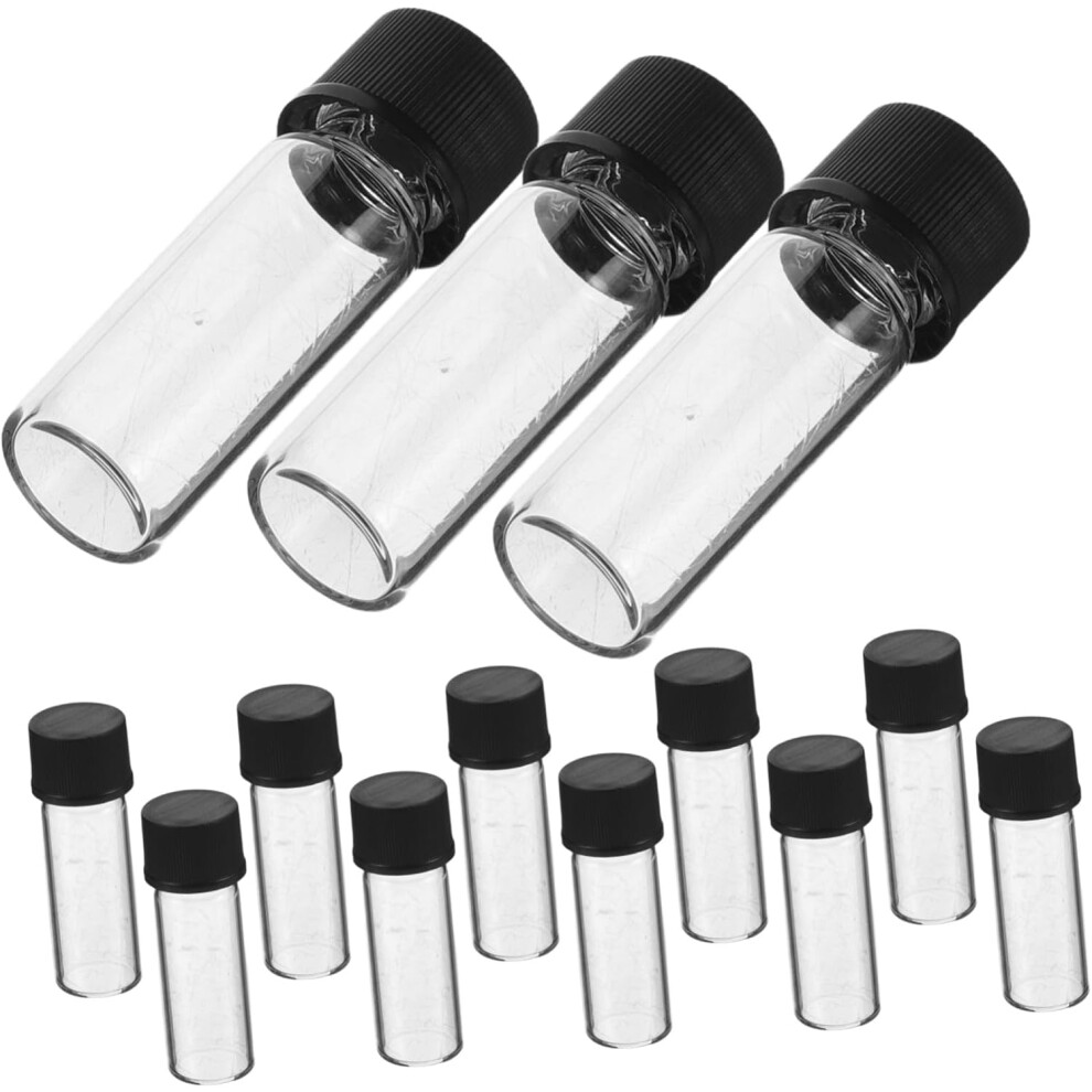 Hkhbjs 100Pcs 2Ml Glass Sample Vials With Plastic Screw Caps Small Refillable Cosmetic Containers And Essential Oil