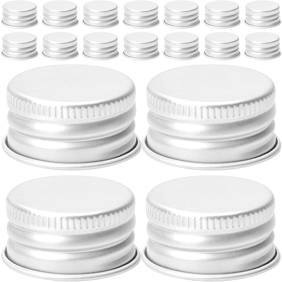 Hkhbjs 100Pcs Aluminum Lids Leakproof Screw Caps Replacement Caps