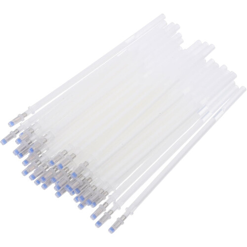 White Heat Erasable Fabric Marker Refill 100Pcs Thin Barrel Iron-Activated Textile Pen