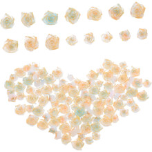 100 Nagelsticker-Set, einfach anzuwenden, florale Harzanhänger mit 3D-Prägung für die DIY-Maniküre