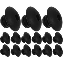 100 Stück schwarze Gummi-Hakenstopper für Lochwände, Gewindelochstopfen, runde Schraublochstopfen