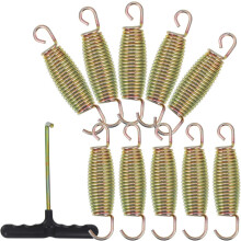 Ensemble de ressorts de rechange galvanisés pour trampoline, 11 pièces de quincaillerie de tension métallique avec crochets