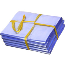 100 pezzi di robusti sacchetti termoretraibili in PVC con bordi antideflagranti e resistenti allo strappo, pellicola laminata blu.