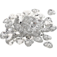 100 boutons en forme de cœur faits main, fournitures de couture et de loisirs créatifs, boutons décoratifs à deux trous