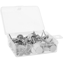 100pcs White Mini Upholstery Tacks for Furniture, Decorative Nails for Sofa and Chair Upholstery, 11mm X 13mm