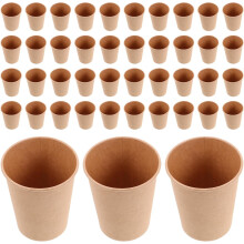 100 Stück robuste Kraftpapierbecher, verdickte, wasserabweisende Trinkbecher