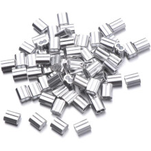 100 Stück Drahtseil-Crimpschellenhülsen aus Aluminium mit Doppellöchern für Stahlseilverbindungen