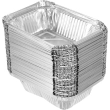 100 moules jetables en aluminium pour mini-pains de 260 ml, plaques de cuisson profondes en aluminium.