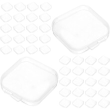 100 Stück tragbare Schmuckkästchen, Mini-Quadrat-Aufbewahrungsbehälter mit Klappdeckel für die Reiseaufbewahrung