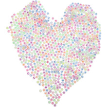 1000 perles lumineuses rondes en plastique, idéales pour la création de bracelets et la fabrication de lettres de l'alphabet.