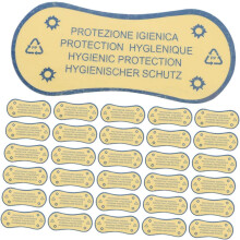 100 Stück selbstklebende Schutzaufkleber für Badebekleidung, 4,8 x 11 cm, blaue Warnhinweise für Unterwäsche zur Hygiene