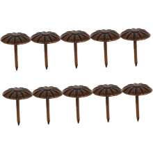 100 Stück Chrysanthemen-Blasennägel, antikrot, gealterte Oberfläche, Polsternägel für Möbeldekoration