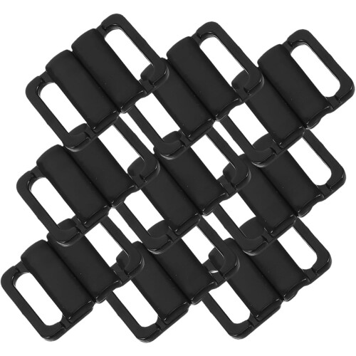 100pcs Plastic Buckle Replacement Clasp for Swimsuit Fastener Strap Adjuster