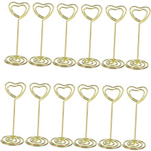 12er-Set elegante Menükartenclips mit Fotohaltern in verschiedenen Formen für Hochzeiten, Partys und Bürodekoration