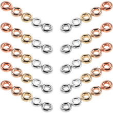 1000 Stück flache, runde Abstandshalterperlen für die Schmuckherstellung, Metallperlen für Armbänder