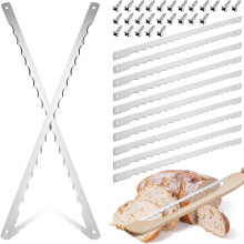 12 Brotsägeblätter, Brotmesserblätter aus Edelstahl, präzise Schnittschärfe, inklusive Schrauben, für Küchengeräte-Enthusiasten