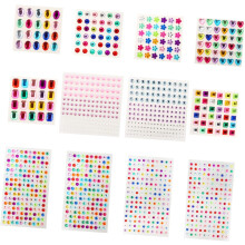 12sheets DIY Rhinestone Stickers Crystal Diamond for Nail Beauty Body Holiday Makeup
