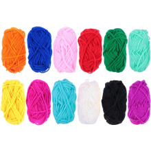 12 Colors Acrylic Yarn 10G Medium Weight Knitting Crochet Wool DIY Craft Yarn