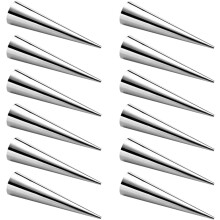 Moldes para croissants con forma de cono, resistentes, de acero inoxidable, 12 unidades.