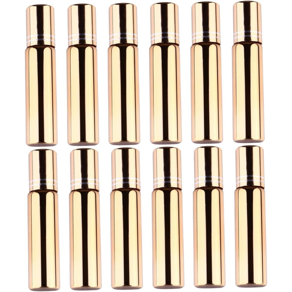 Hkhbjs 12Pcs Refillable Bottles Perfume Roller Essential Oils Roll Bottles For Travel Cap