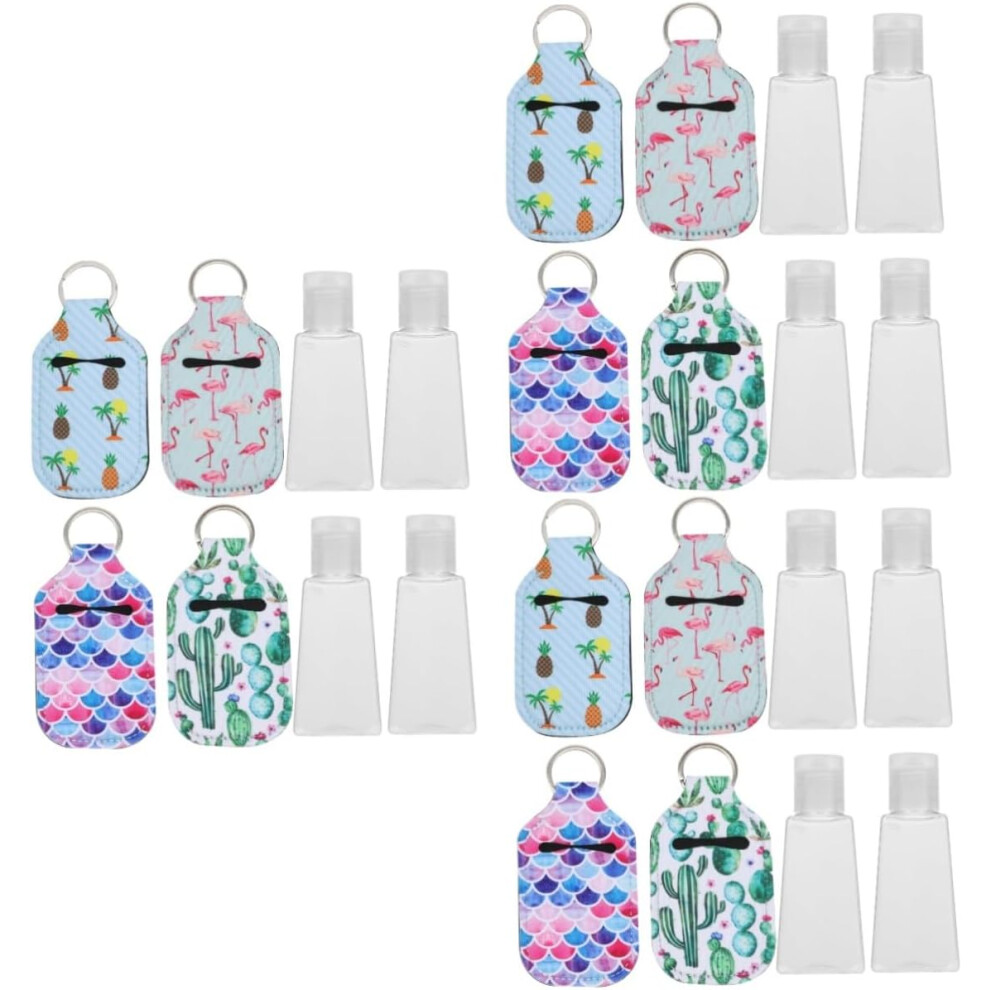 Hkhbjs 24Pcs Travel Empty Bottles Keychain Holder Set For Refillable Bottles For Hand Washing And Travel Toiletry Needs