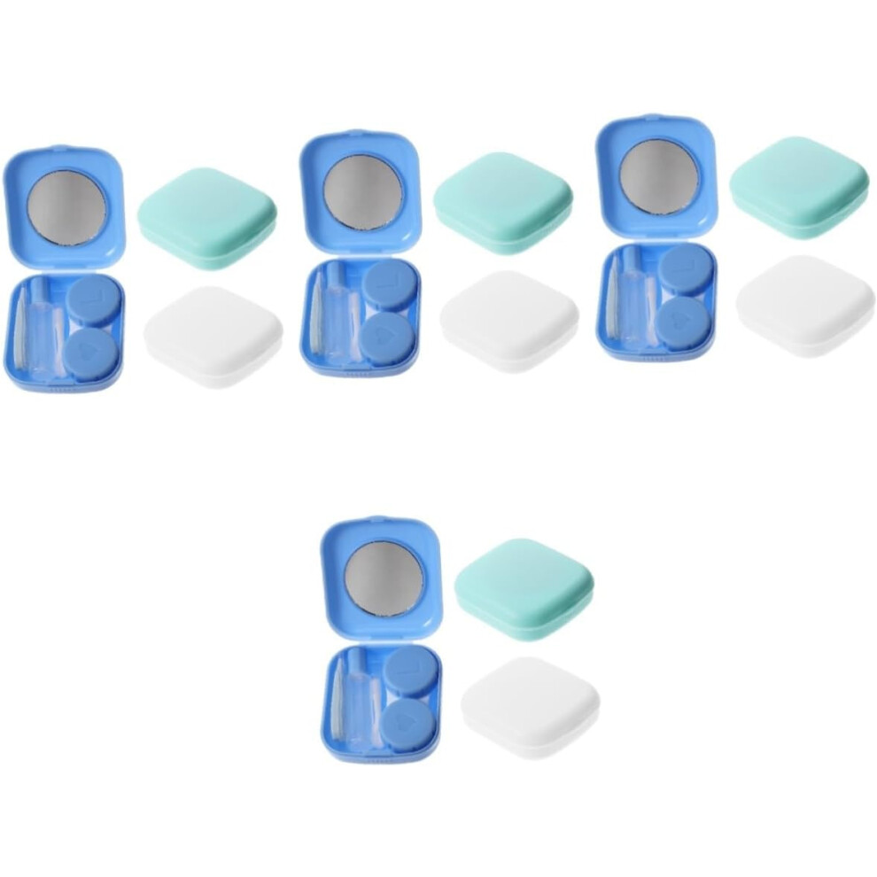Hkhbjs 12Sets Travel Lens Case Small Contact-Lens Holder For Eye Lens Adorable Design Contact-Lens Storage Box