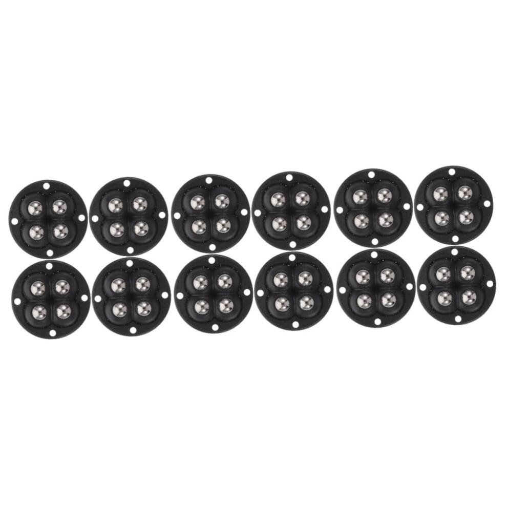 12Pcs Sticky Caster Wheels Self Adhesive Wheels For Storage Box Trash Can Smooth Swivel Casters Easy To Install 5455468169878