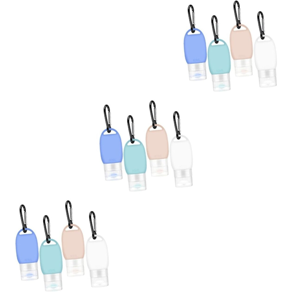 Hkhbjs 12Pcs Travel Bottle Empty Cosmetics Toiletries Hanging Container
