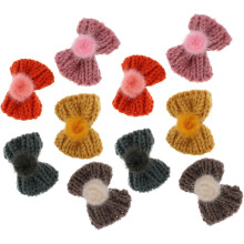12 Stück gestrickte Schleifen-Haarbänder, DIY-Schleifen für Haarschmuck, Brautkleidung, Taschen und Schuhe