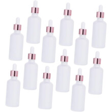 Flacons compte-gouttes en verre dépoli mat, lot de 12, 50 ml, rechargeables, vides, pour voyage