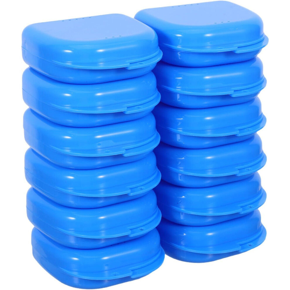 Hkhbjs 12Pcs Travel Denture Case Leakproof Denture Storage Box For Aligner And Retainer Vent Holes Portable Box