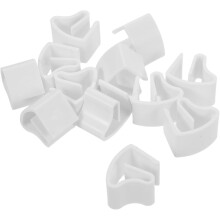 Ganchos de cortina plissados de plástico de 12pcs para cortinas e persianas, suportes do suporte da cortina da janela resistentes a arranhões