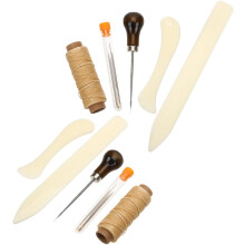 2 Sets Lederwerkzeug für Buchbinderei, Nähwerkzeug, Ahle für DIY-Lederarbeiten für Anfänger