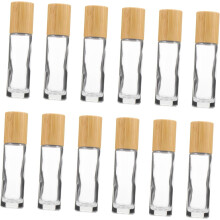Lot de 12 flacons en verre pour recharge de parfum et d'huiles essentielles (type roll-on), idéaux pour les voyages.
