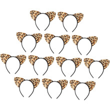 12er-Pack bezaubernde Katzenohren-Haarbänder, Festival-Party-Kopfschmuck, Leoparden-Haarschmuck für Damen und Mädchen