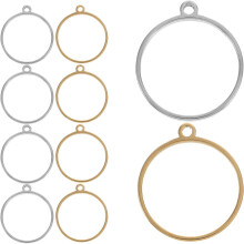 12pcs epóxi pingente moldura bisel aberto para resina jóias pingentes colar bisel jóias