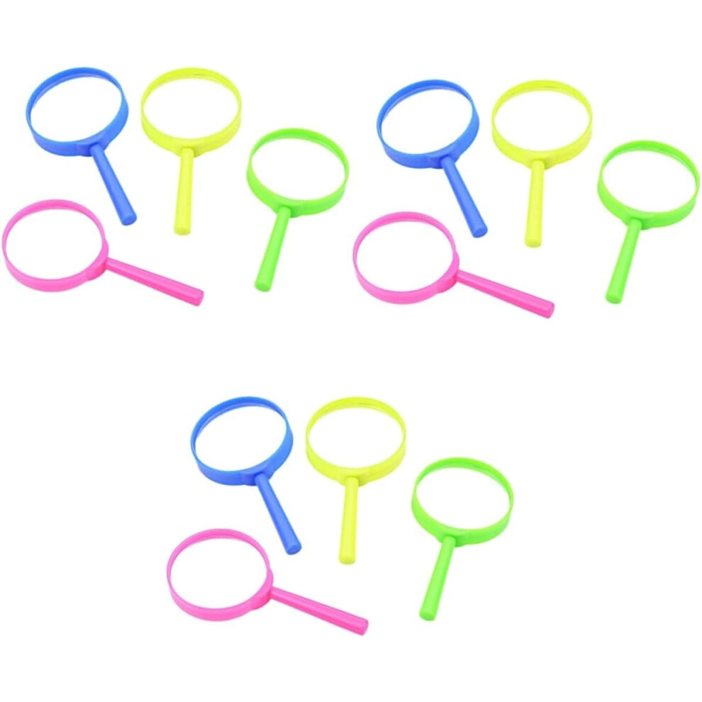 Hkhbjs 12Pcs Magnifying Glass Handheld Plastic Magnifying Glass Portable Reading Magnifier