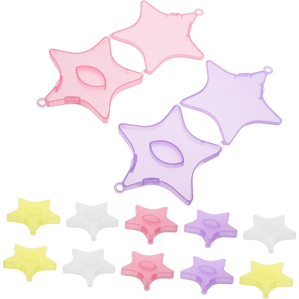 Hkhbjs 12Pcs Star Shape Lash Organizer Boxes Portable False Eyelash Storage Case