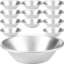 12 moules à cupcakes, gâteaux et muffins ronds en métal argenté, légers, faciles à nettoyer et pratiques.