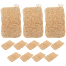 Lot de 12 éponges à vaisselle en luffa naturel, fibres végétales, anti-rayures, pour laver les légumes